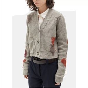 Acne Studios Lysa Wool Crop Knit Cardigan Med